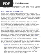 Kaleidoscope - Implementing A Language With LLVM in Objective Caml