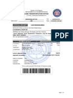 Philippines Driver's License Renewal Receipt
