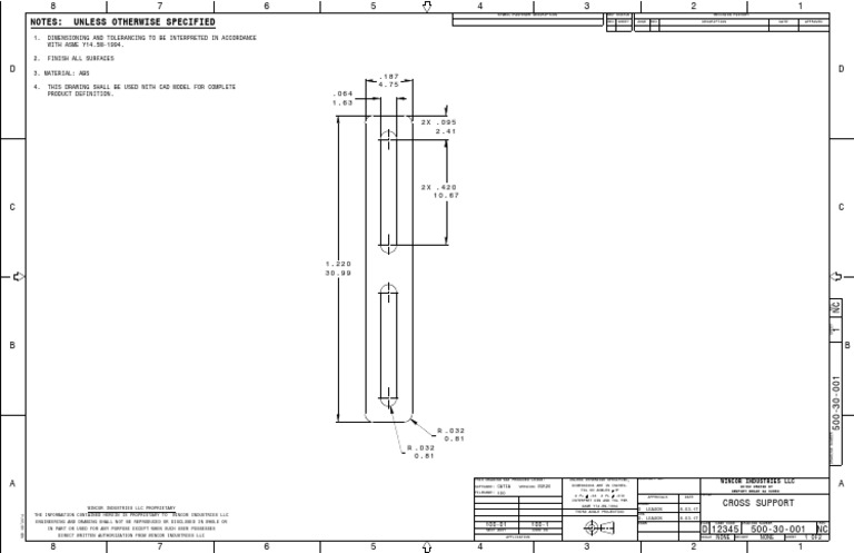 Cross Support Drawing 500-30-001 | PDF | Software Development ...
