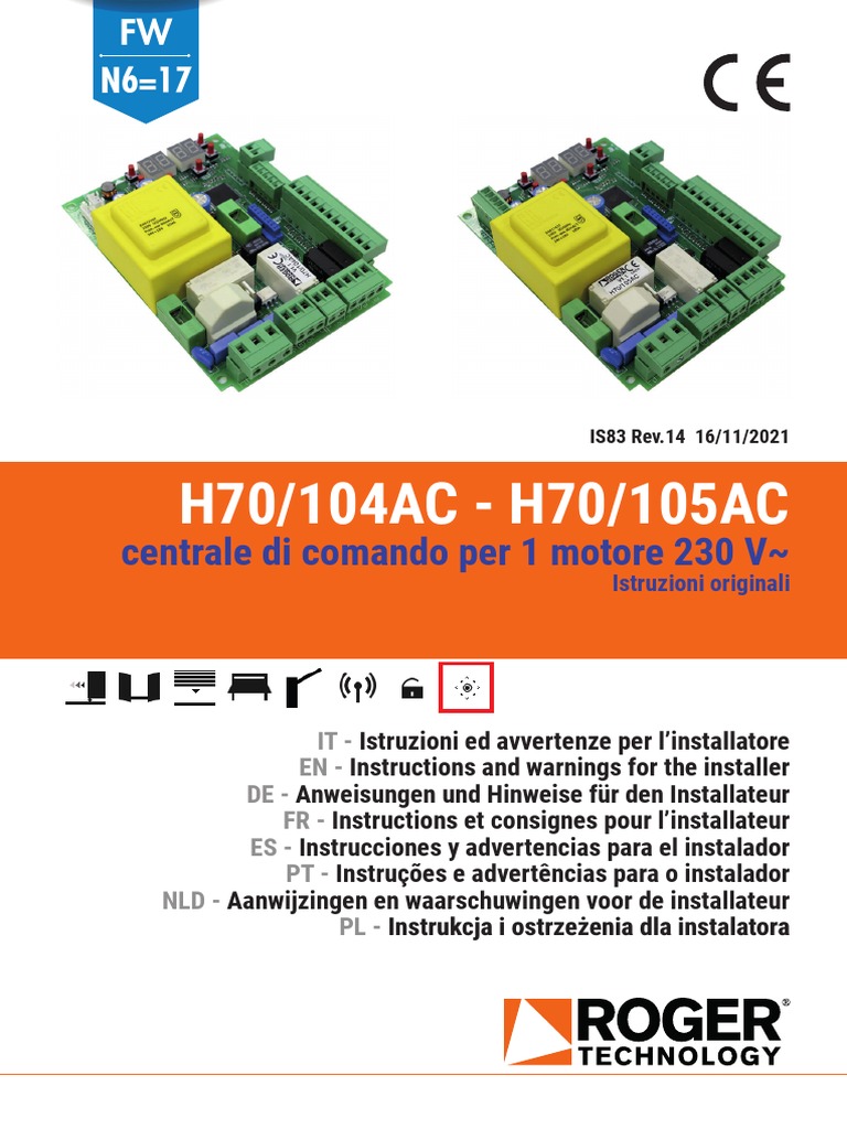 H70 104-105AC Istruzioni IS83 Rev14 | PDF