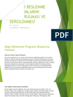 Sağlikli Beslenme Programlarini Oluşturulmasi Ve Sergi̇lenmesi̇