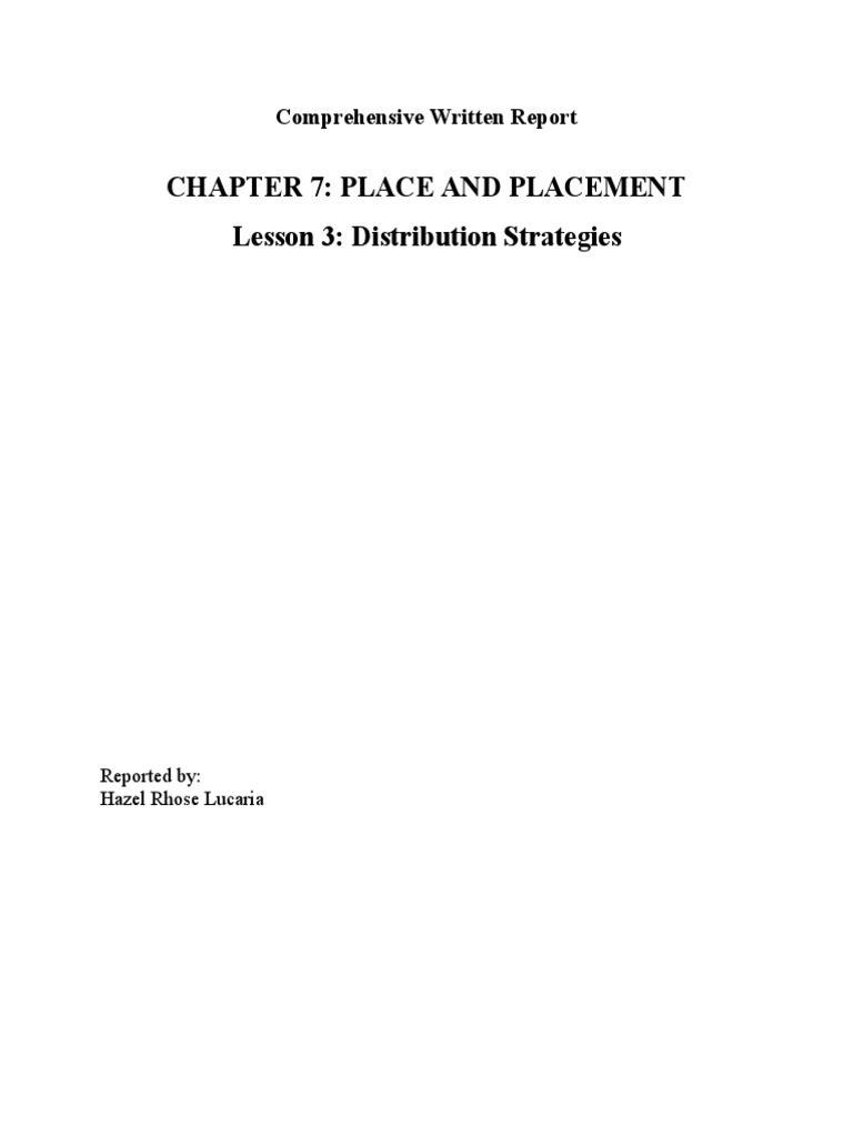 Comprehensive Written Report | PDF | Retail | Brick And Mortar