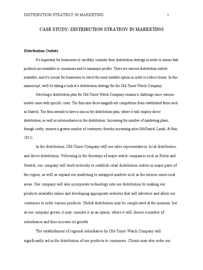 Case Study | PDF | Marketing | Advertising