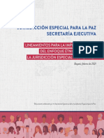 Lineamientos para La Implementación Del Enfoque Étnico Racial en La Jurisdicción Especial para La Paz