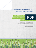 Lineamientos de Persona Con Discapacidad en La Jurisdicción Especial para La Paz