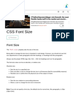 CSS Font Size