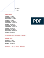 Stundenplan A2 Zoom-Gruppe 2023