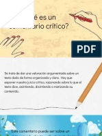 ¿Qué Es Un Comentario Crítico