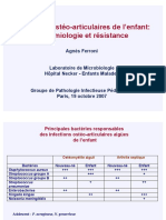 Infections Ostéo-Articulaires de L'enfant Épidémiologie Et Résistance