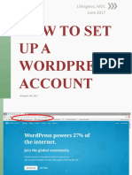 HOW TO SET UP A WORDPRESS ACCOUNT - PPTX Version 1