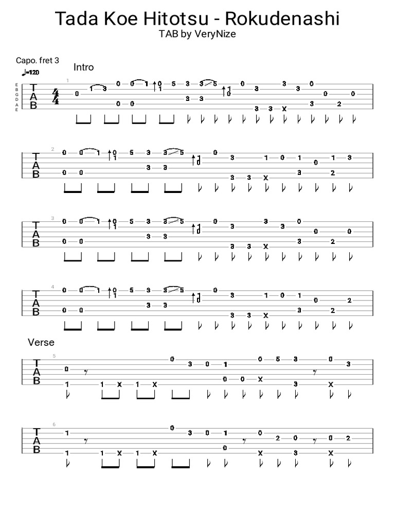 Guitar Pro - Dame Da Ne - BakaMitai - Yakuza 0 PDF