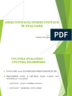 Subiectiv Si Obiectiv in Evaluarea Scolara