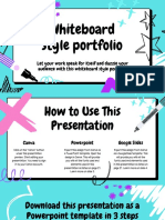 Teal and Purple Whiteboard Style Doodle Portfolio Presentation