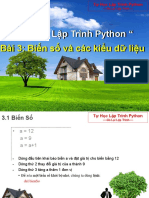 Bai3.Tự Học Python- Biến Số Và Các Kiểu Dữ Liệu