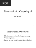 Mathematics For Computing - I: Sets (07 HRS.)