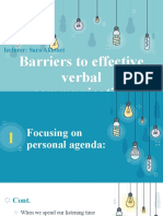 Barriers in Verbal Communication