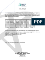 Declaração de pagamento de mensalidades