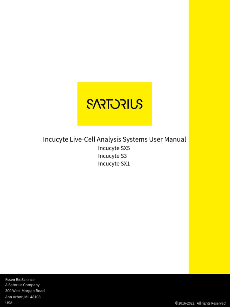 Incucyte Live Cell Analysis Systems User Manual en L 8000041 Data