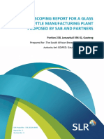 2018 08 14 Glass Bottle Manufacturing Plant Scoping Report Exec Summary