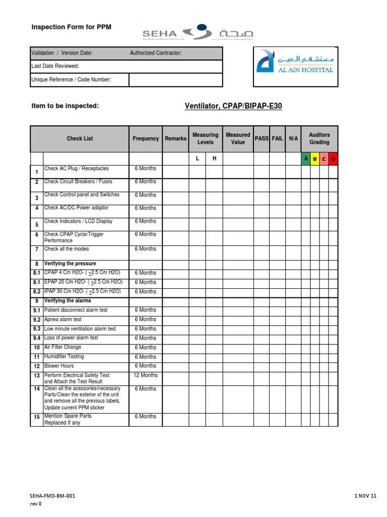 CPAP Maintenance Checklist Guide | PDF | Technology & Engineering