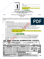 Free WASSCE Further Mathematics Past Questions