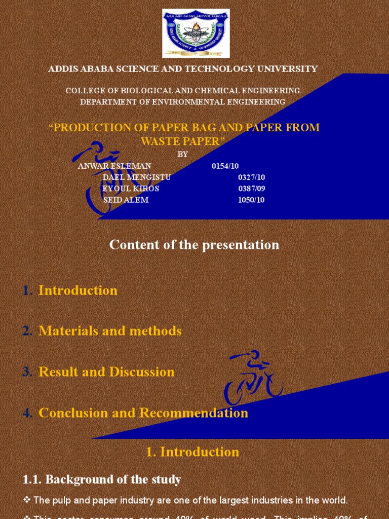 Thesis Presentation Pdf Paper Recycling