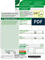 Factura de energía para CORFI TRADING INC por B/. 1.22