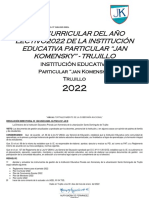 Plan Curricular de La I.E.P. JK 2022