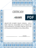 Certificados Tamices 3.8 Riceli