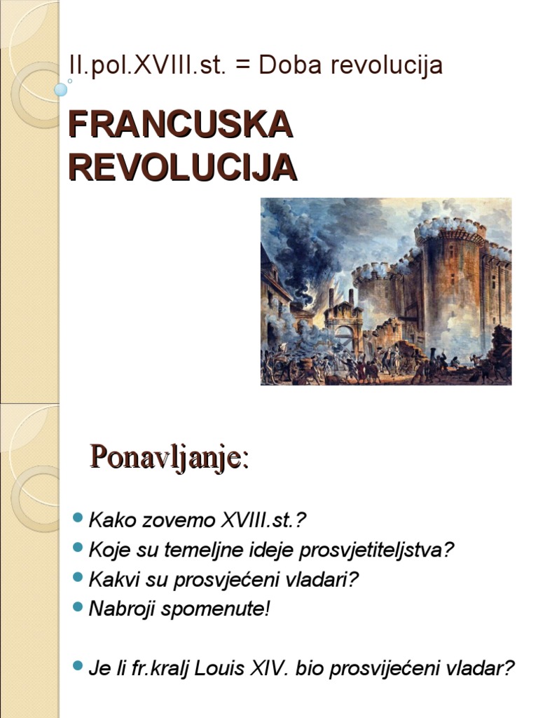 francuska revolucija istorija 7 razred