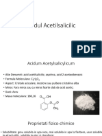 LP 2 Aspirina (Acidul Acetilsalicilic), Are La Baza o Reactie de Hidroliza, (Acid Acetilsalicilic Aspirina, Acid 2-Acetoxibenzoic)