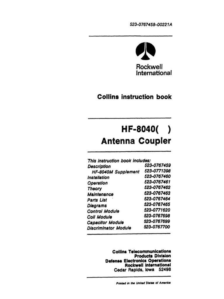 HF 8040 | PDF