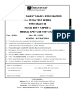 Mock Test-1 MAT - WithoutAns.