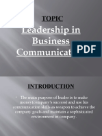 Leadership in Business Communication (Abdul Wahab Butt)