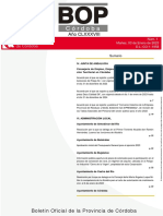 Año Clxxxviii: Boletín Oficial de La Provincia de Córdoba