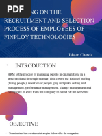 Analysing On The Recruitment and Selection Process of Employees of Finploy Technologies