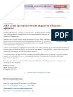 John Deere Apresenta Linha de Aluguel de Máquinas Agrícolas - Máquinas & Agro - Infomet