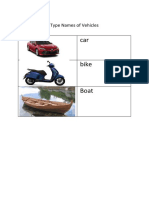 Type The Names of Vehicles