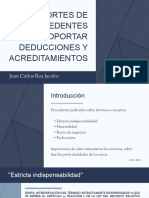 JCRJ - Aportes de Precedentes para Soportar Deducciones y Acreditamientos