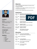 Hamid Ali Kalhoro CV PDF
