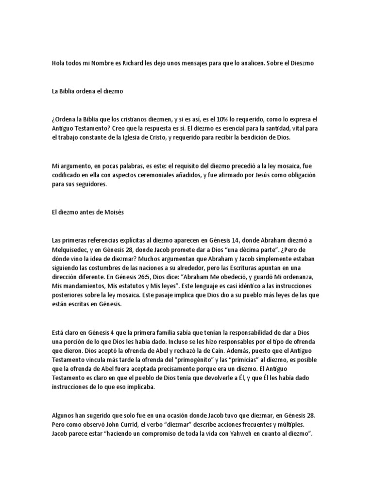 Diezmo PDF Diezmo Abrahán