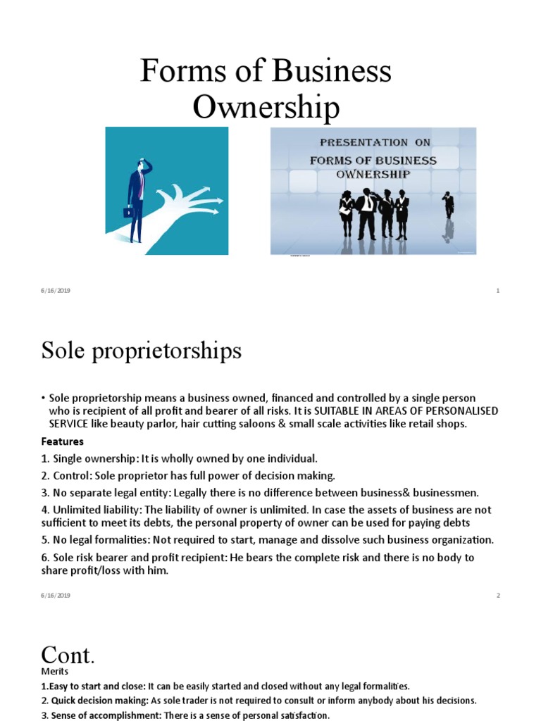 Advantages Of Sole Trader Ownership