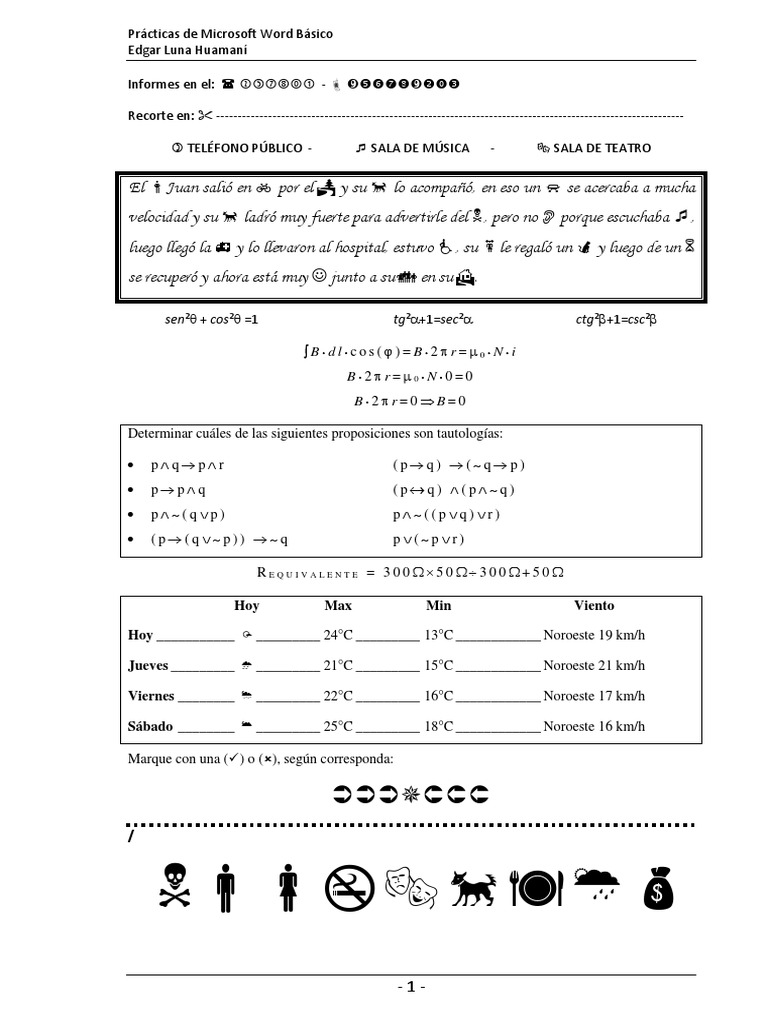 Prácticas Básicas en Microsoft Word | PDF | Informática