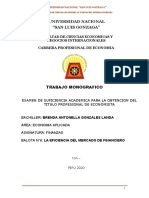 T.S.P. La Eficiencia Del Mercado Financiero Brenda Antonella Gonzales