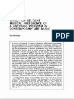 Bradley - Effect On Student Musical Preference of A Listening Program