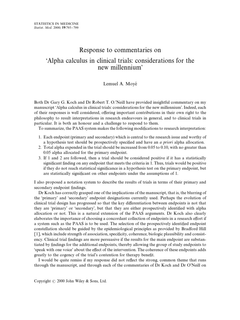 Response to commentaries on alpha calculus in clinical trials