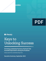 Keys To Unlocking Success 2022 Executive Summary