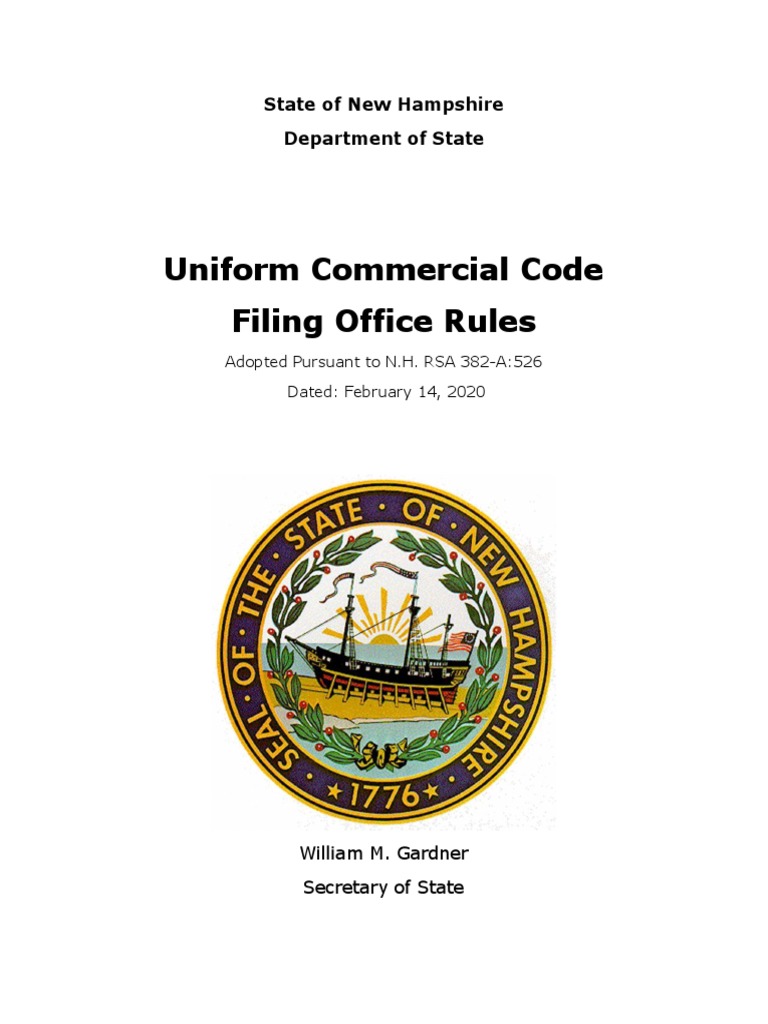 Ucc Final Office Rules 02142020 PDF Uniform Commercial Code Debit