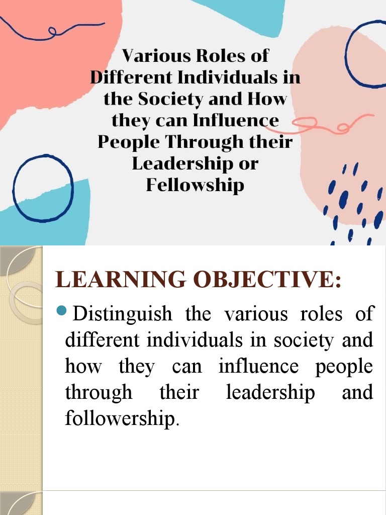 PerDevQ2 Various Roles of Individuals in A Society | PDF | Motivational ...