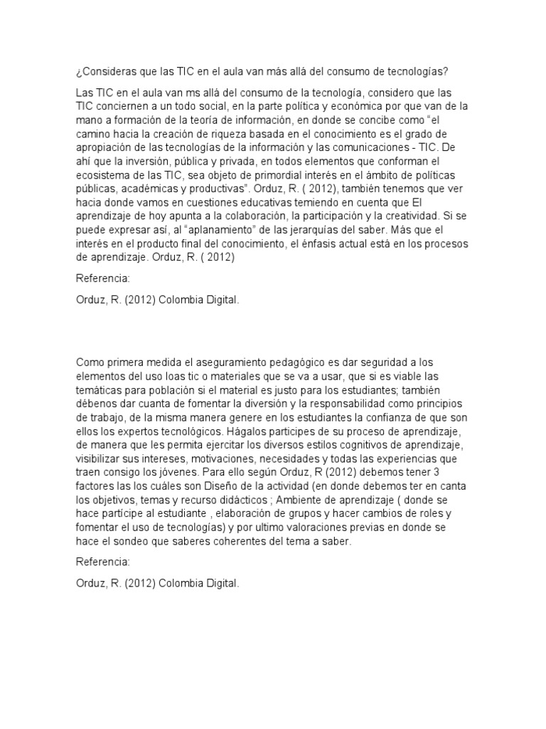 Integración Efectiva de TIC en Educación | PDF | Plan de estudios ...